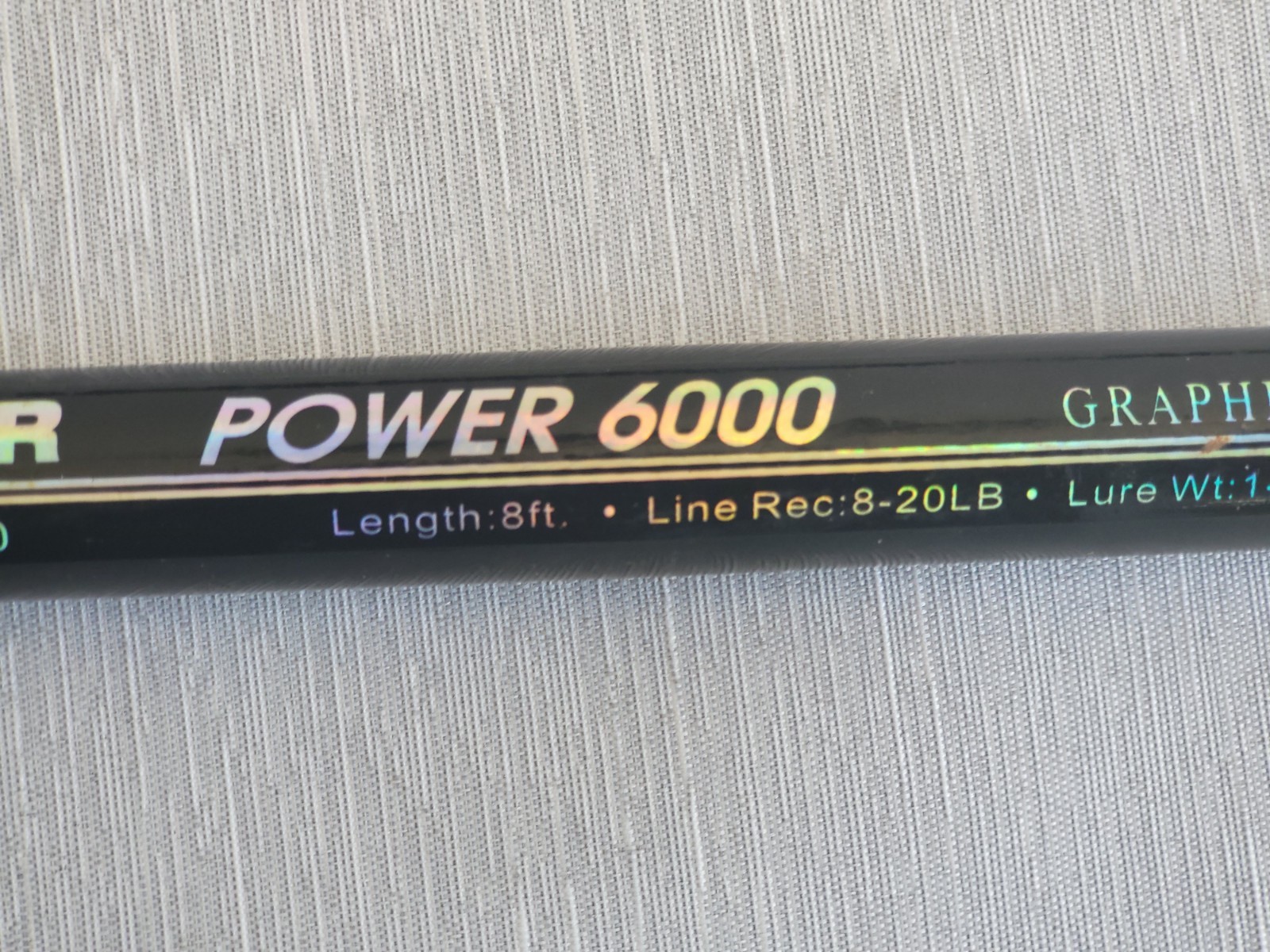 Master Power 6000 Graphite Fishing Rod 8ft 2pc Model 6580 Line 8-20lb Lure 1-3oz