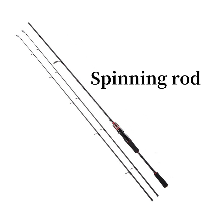 1.68M 1.8M Lure Fishing Rods Carbon Fiber Spinning Casting Rod Fast Pole 2 Tips