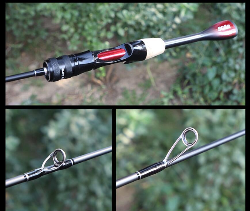 1.53m 1.65m 1.8m Fast Action Ultralight Spinning Casting Rod Carbon Fiber Pole