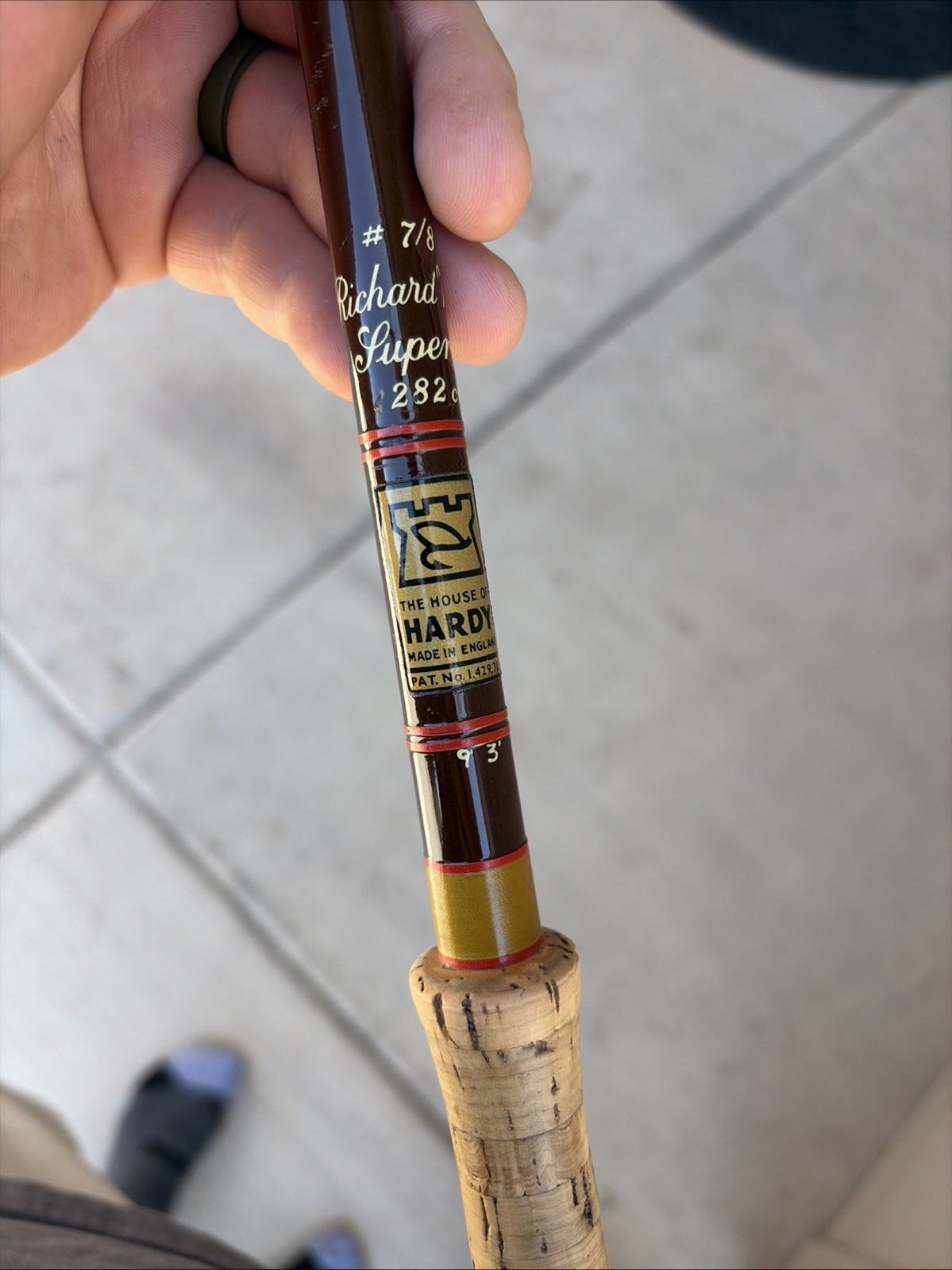 Vintage Hardy Richard Walker Superlite 9ft 3” 2 Piece 7/8 # Fly Rod
