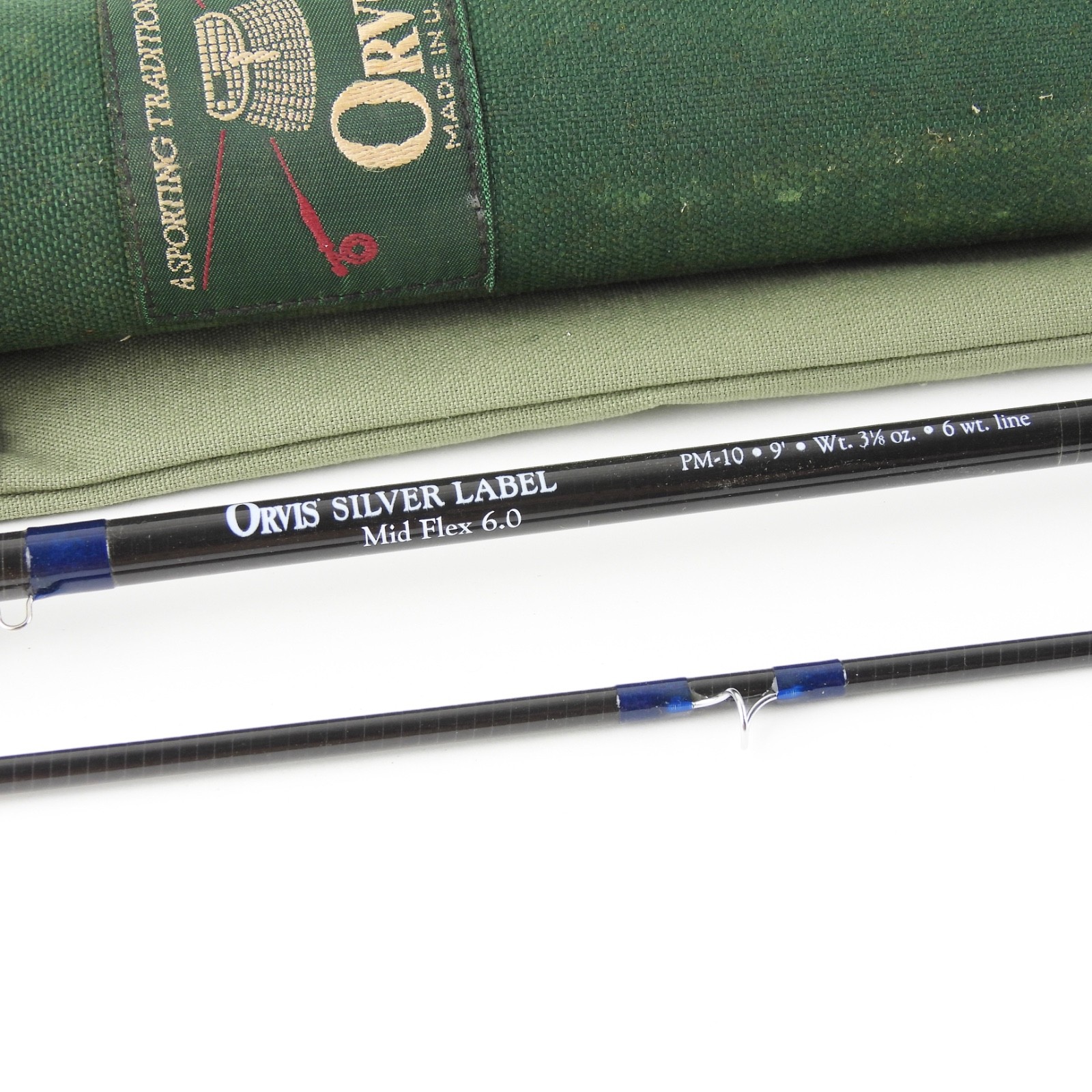 Orvis Silver Label Mid-Flex 6.0 Fly Rod. PM-10. 9’. 6wt. W/ Tube & Sock.