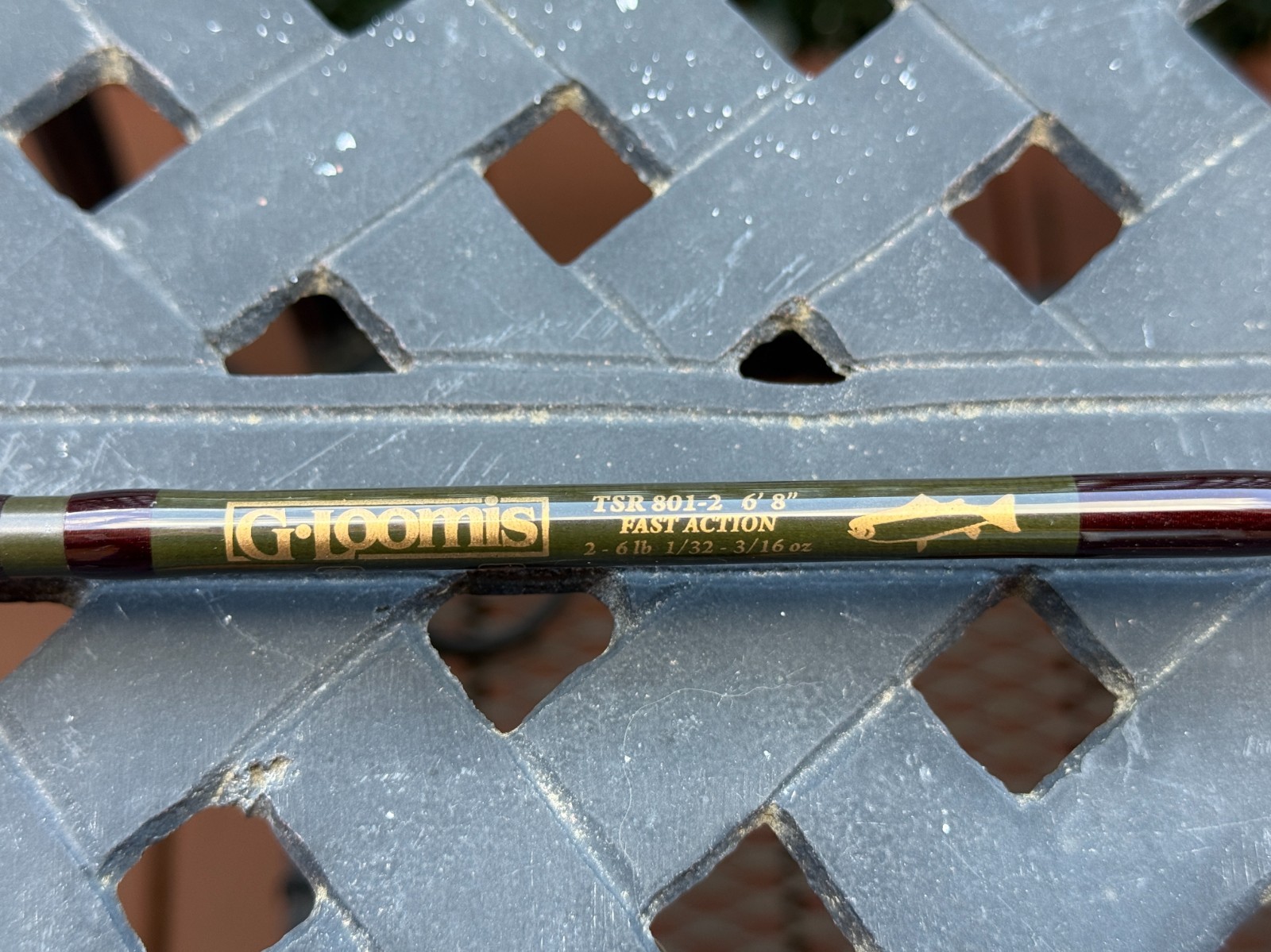 G. Loomis TSR 801-2, 6’8″, Ultra Light, Fast, 2-6lb, 1/32-3/16oz, Spinning Rod