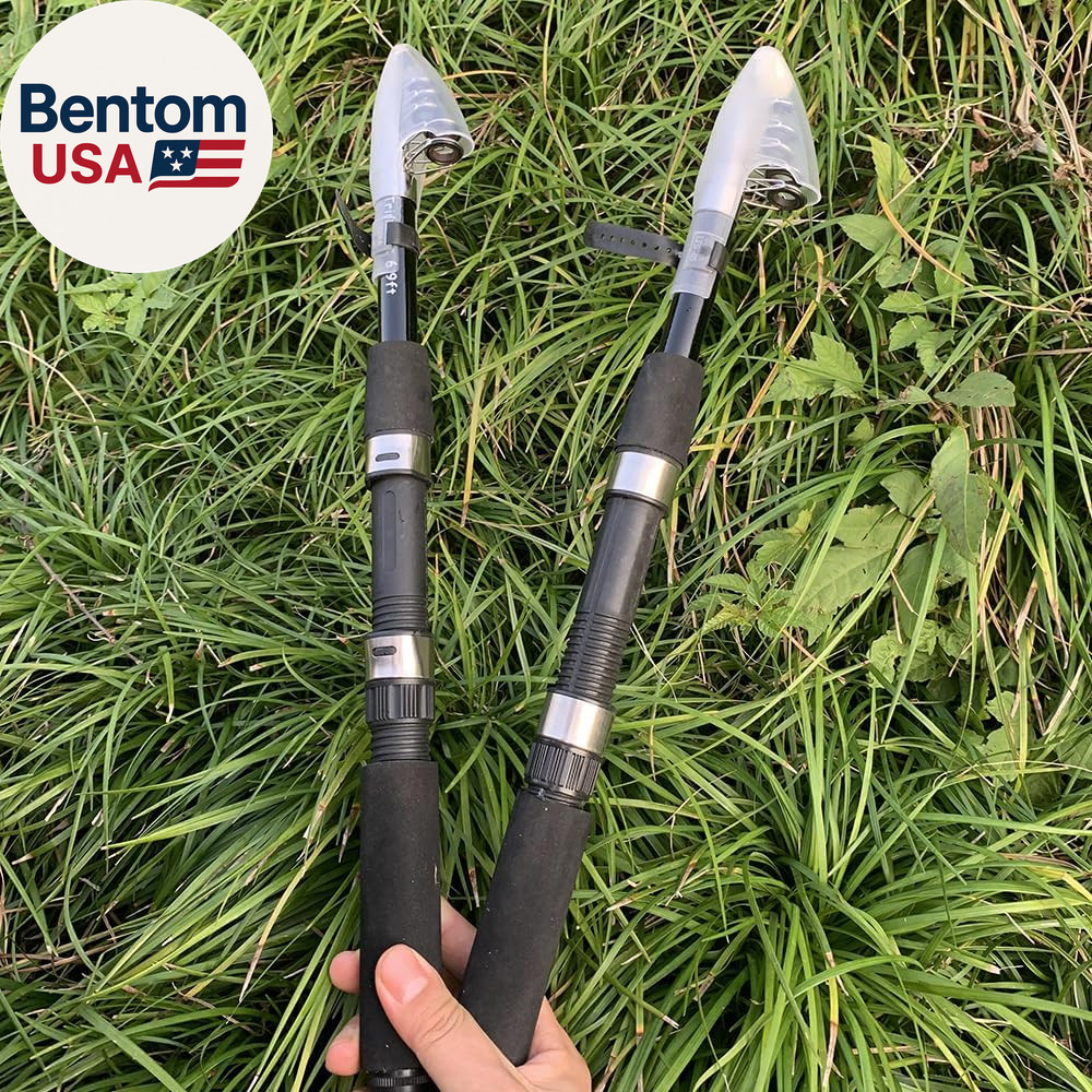 Fishing Pole Combo, 6.9Ft 2Pcs Telescopic Rods Set, Collapsible Fishing Rods, 2P