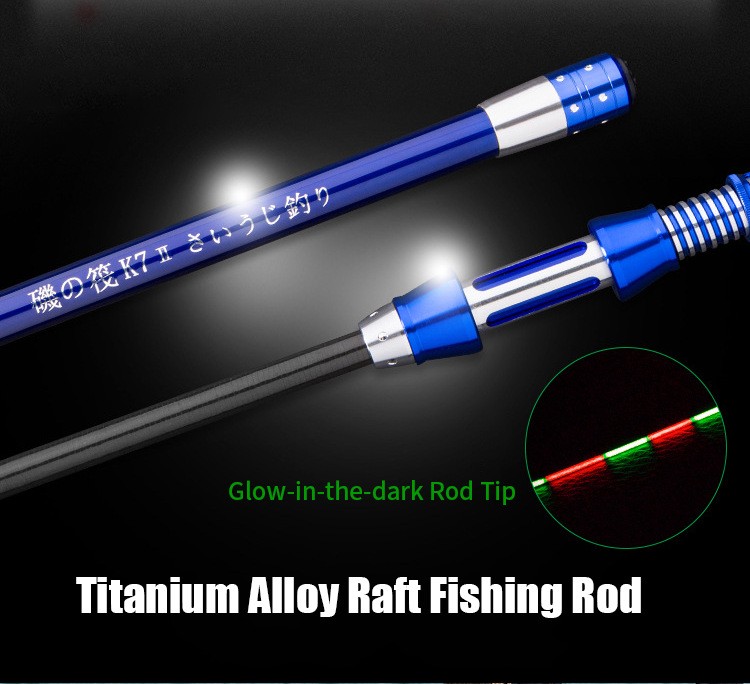 Small Portable Telescopic Titanium Alloy Fishing Rod Sea Pole Spinning Rod