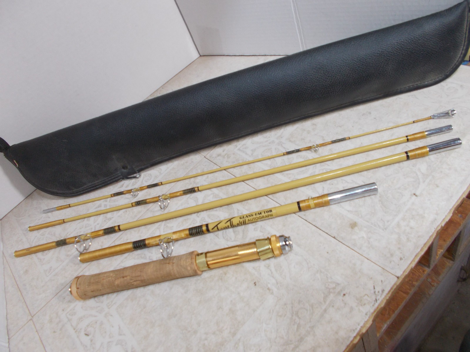 Tom Thorn Glass Factor #780 Fly Fishing Rod 5 Piece 7’6” Cork Handle with Case