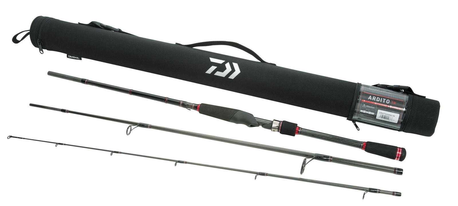 Daiwa Ardito-TR Spinning Travel Rods 3-Piece Fishing Rod w/ Semi-Hard Case