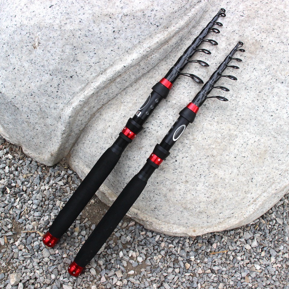 1.8-3.0M Carbon Fiber Telescopic Fishing Rod Pole Sea Saltwater Freshwater New