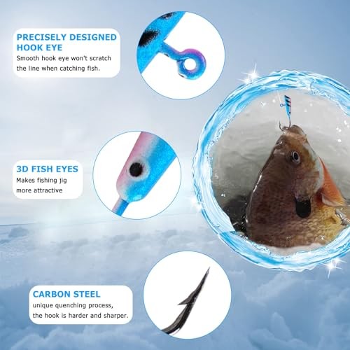 Lightweight 23″ Spinning Rod for Ice Fishing – Portable Ice Fishing Gear