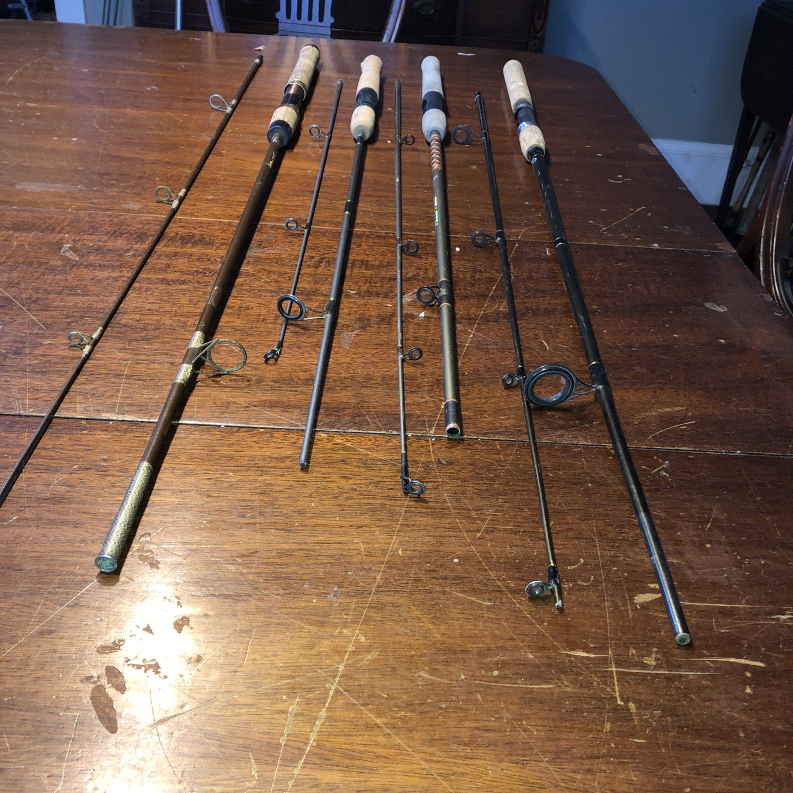 Lot 4 Fresh Water Fishing rods Use Or repair Garcia Quantum Proton Shimano