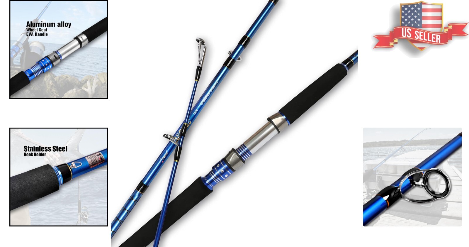 Heavy Power 2-Piece Fishing Rod – 7 Feet, Superior Performance and Durability