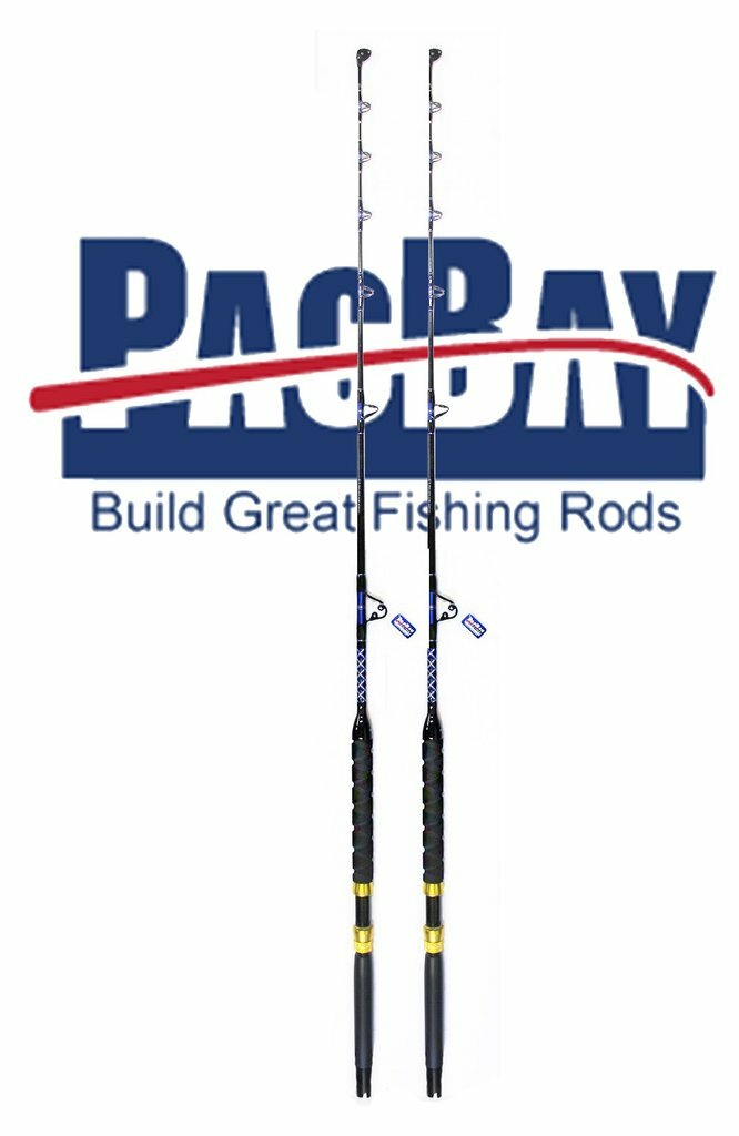 Xcaliber Marine Pair of Tournament Series 30-80lb Trolling Rod Blue and Silver