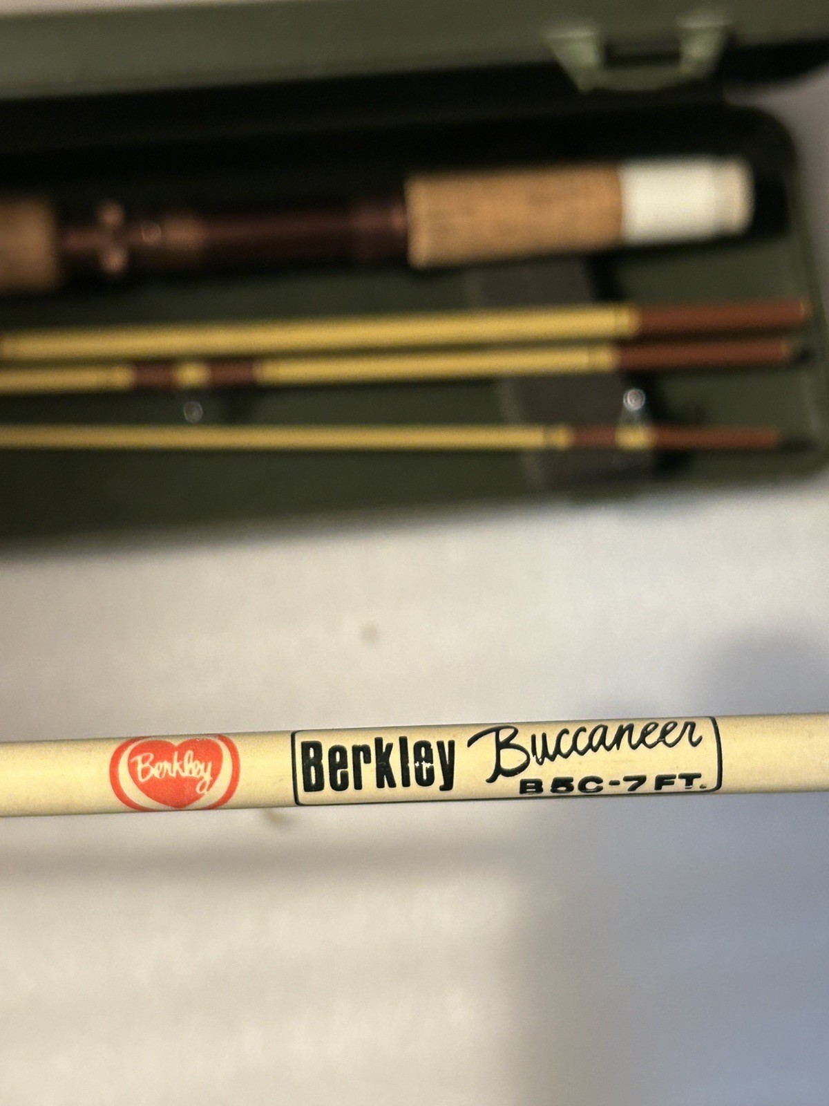VTG Berkley Buccaneer 5 Piece Fishing Rod B5C – 7ft Fiberglass Travel Pack