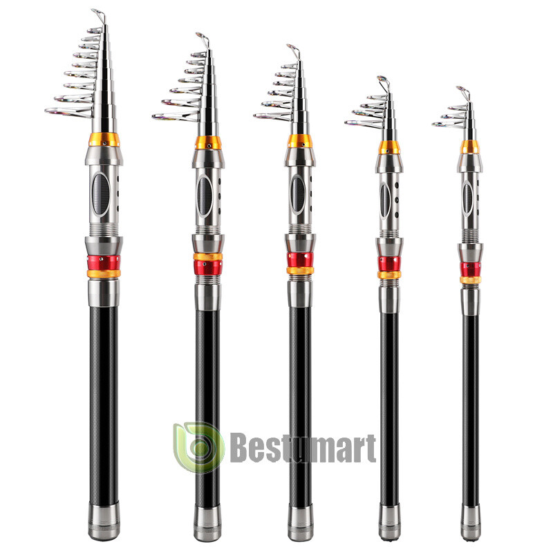 Carbon Fiber Telescopic Fishing Rod Sea 1.8-3.6 Saltwater Portable Spinning Pole