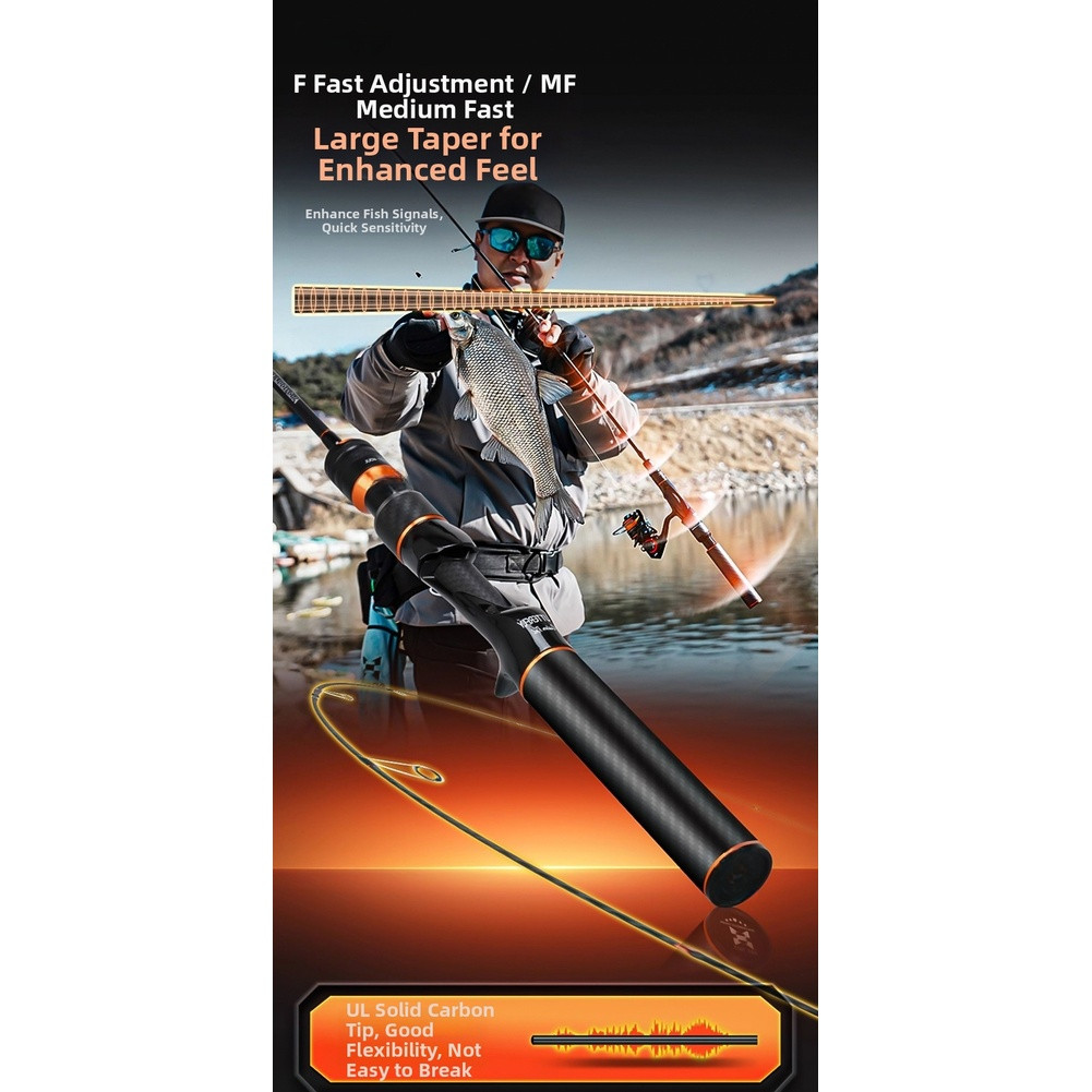 Carbon Fiber Rod Adjustable Length Fishing Rod Compact Storage Adventure Fishing