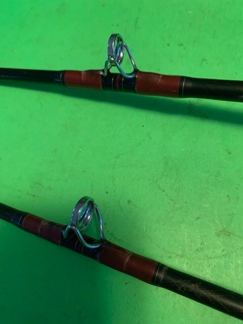 MATCHING PAIR OF 2 DAIWA SEALINE POWERLIFT 7 FOOT CONVENTIONAL FISHING RODS