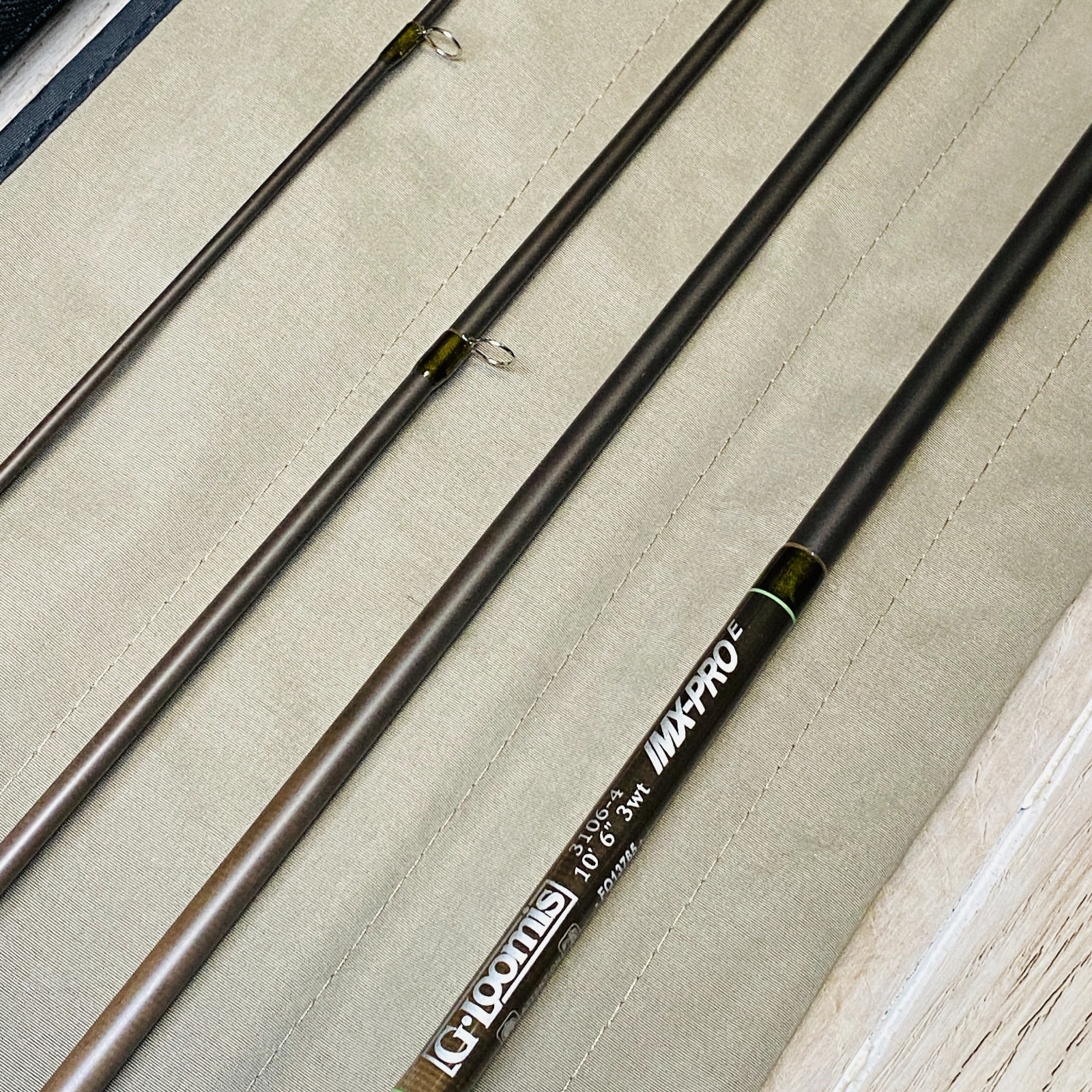 [Beautiful] G. Loomis IMX-PRO E 3106-4 10’6″ 3wt Fly Rod w/tube case