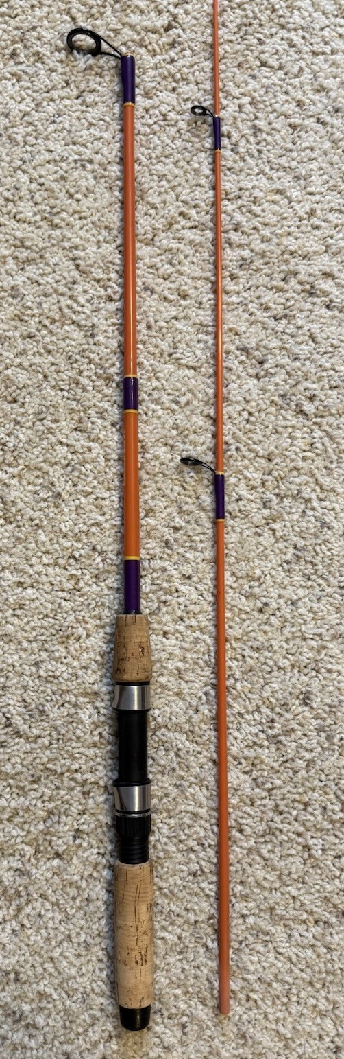 ***RARE*** Orange Glass Kencor “Magnaglas” XL-2 UL Trout (2) Piece Fishing Rod