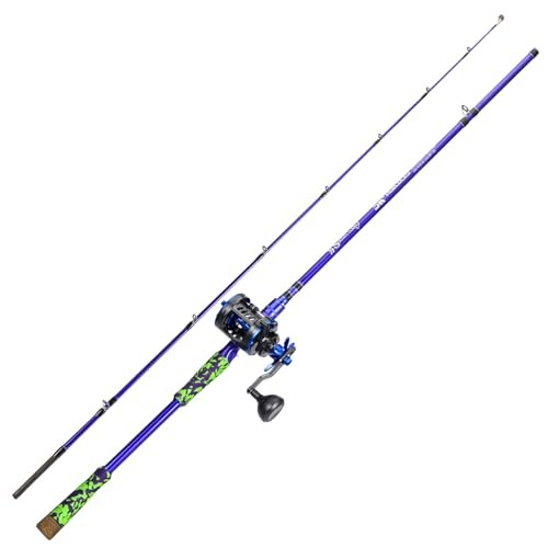 Inshore Saltwater Fishing Rods Combo, 7-Foot Spinning Rods and Casting Rods