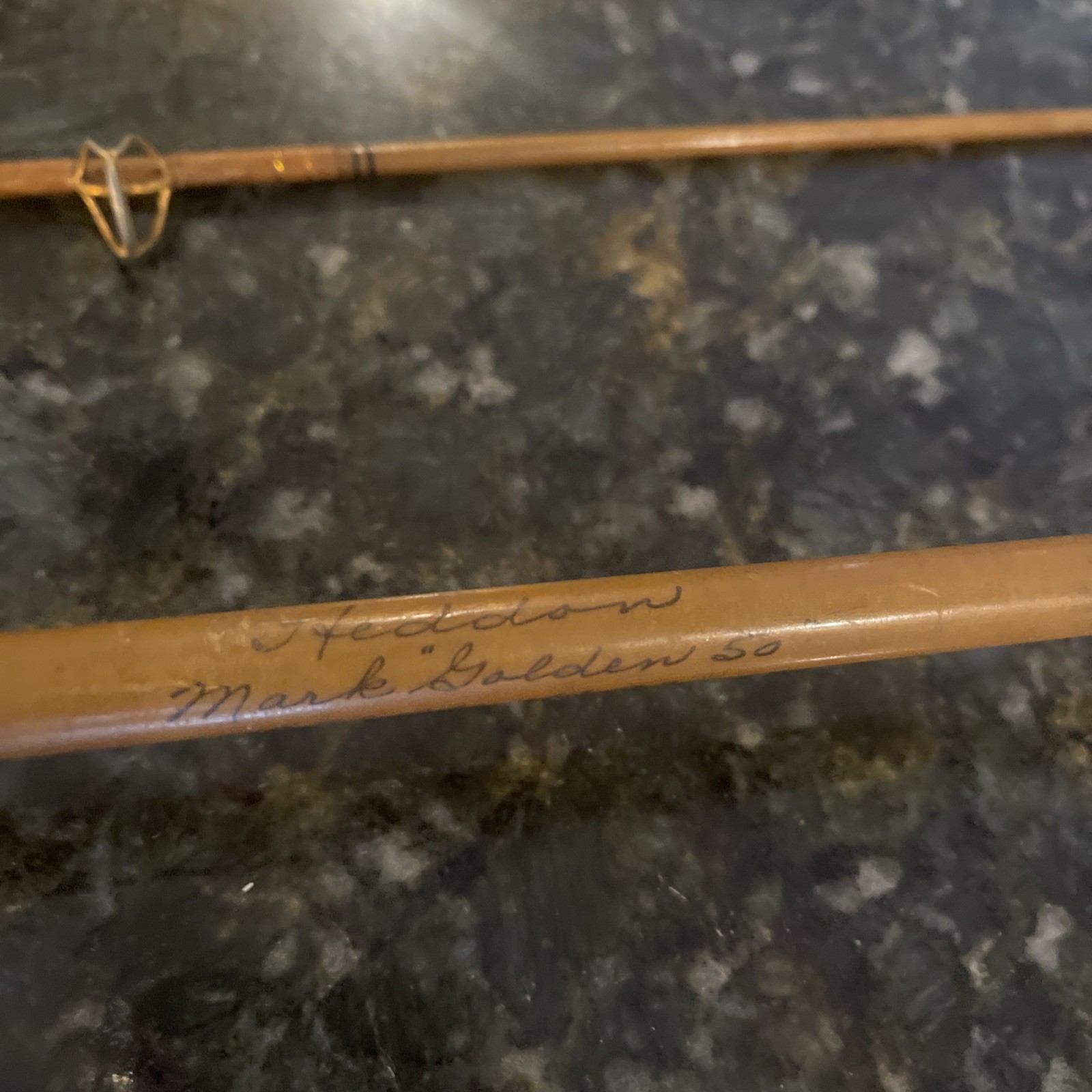 Heddon Golden MARK 50 Pro Weight Spinning Rod 6’ 9” 7646 Vtg Gorgeous 2 Pc Coll