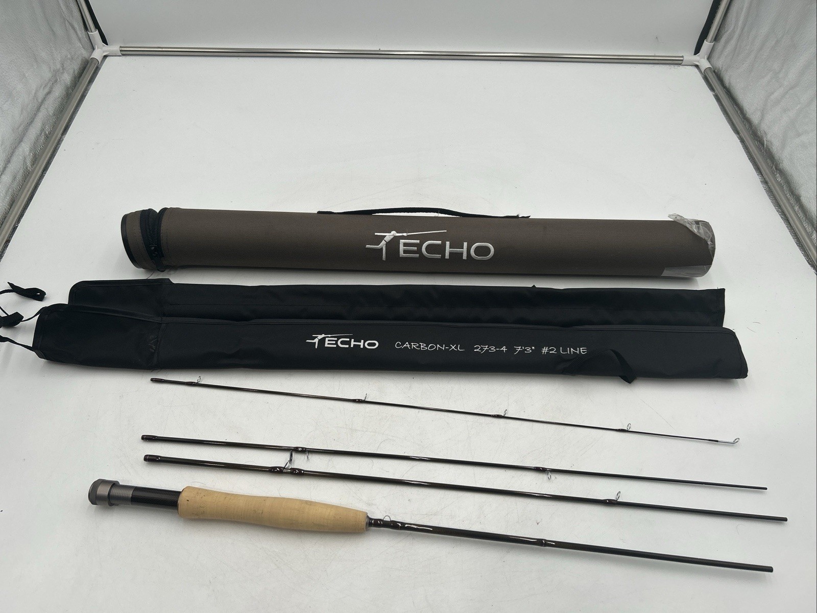 Echo Carbon XL 273-4 Fly Rod – 7’3″ – 2wt – 4pc – Casing Slight Damage, Zipper