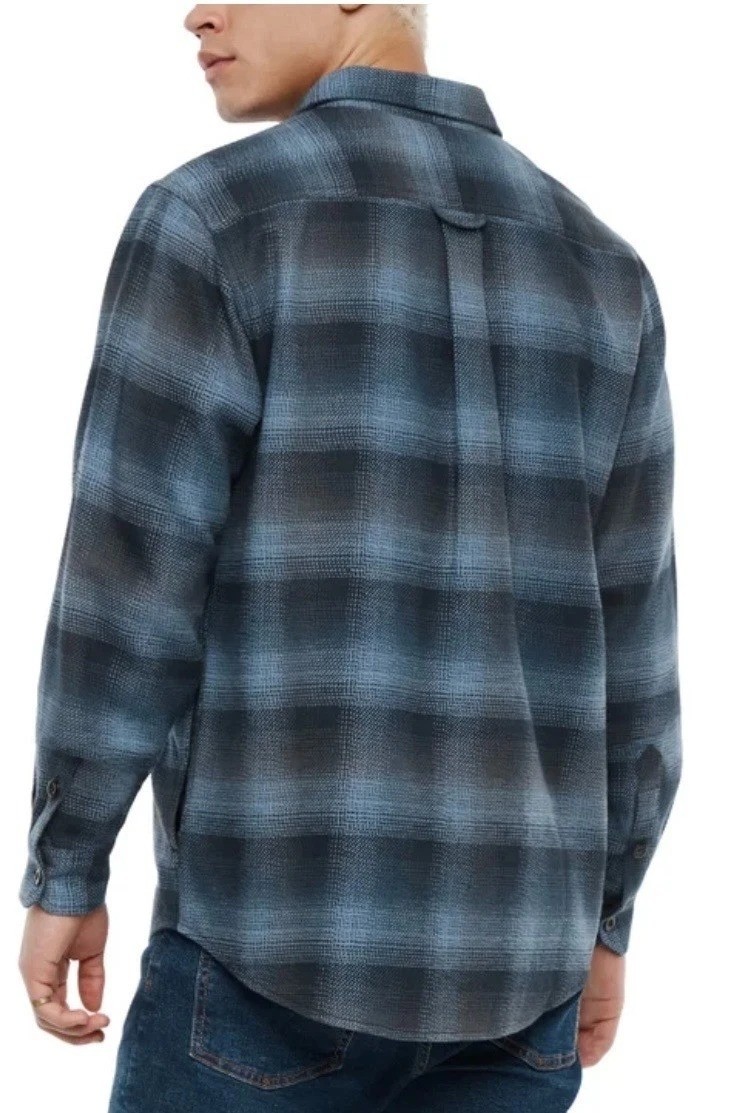Orvis Men’s Size S Blue Plaid Long Sleeve Button-Up Flannel Shirt n1310