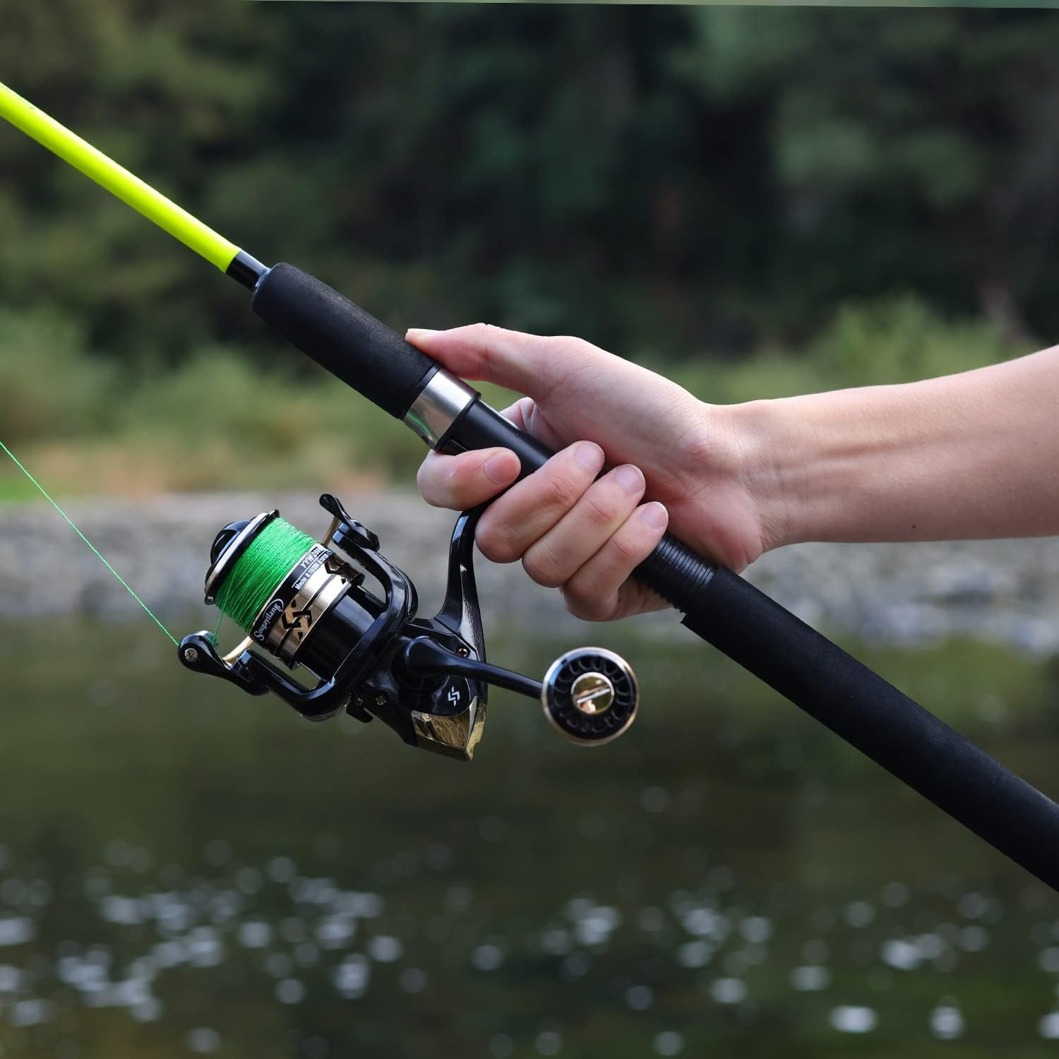 Fishing Rod, 2-Piece Composite Graphite & Glass Blanks Saltwater Trolling Rod Of
