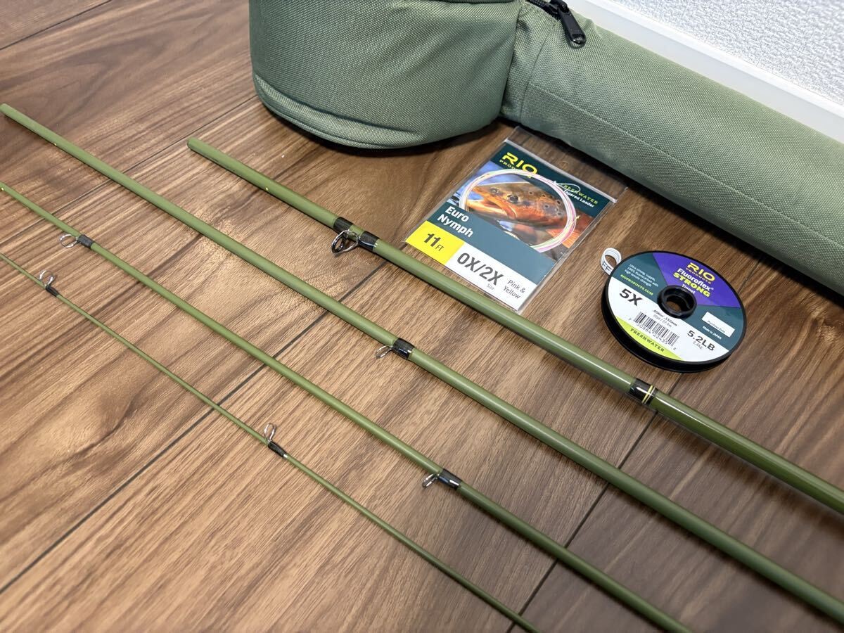 [Unused] Redington Field Kit Euro Nymgh 3100-4 Beginner Set 10ft #3 Fly Rod