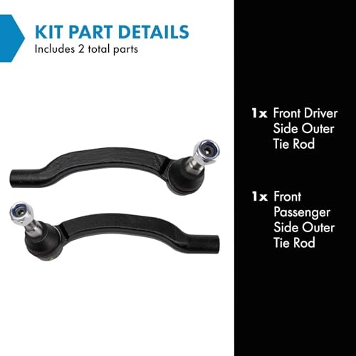 Front Outer Tie Rod Set 2 Piece Compatible with 2014-2021 Ram PSA31000