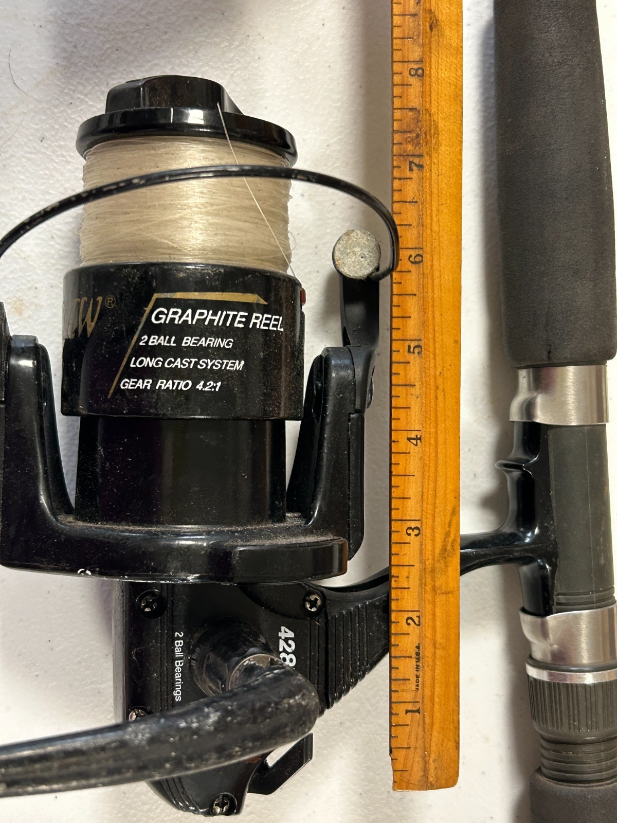 Vintage Drumstick Plus 9209 Eagle Heavy duty Fishing Rod & Eagle Claw 4280 Reel