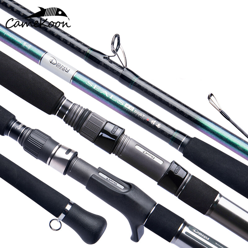 CAMEKOON Boat Rod 7’48”,8’50”,9’51” 2PCS Carbon Deep Sea Heavy-Duty Fishing Pole
