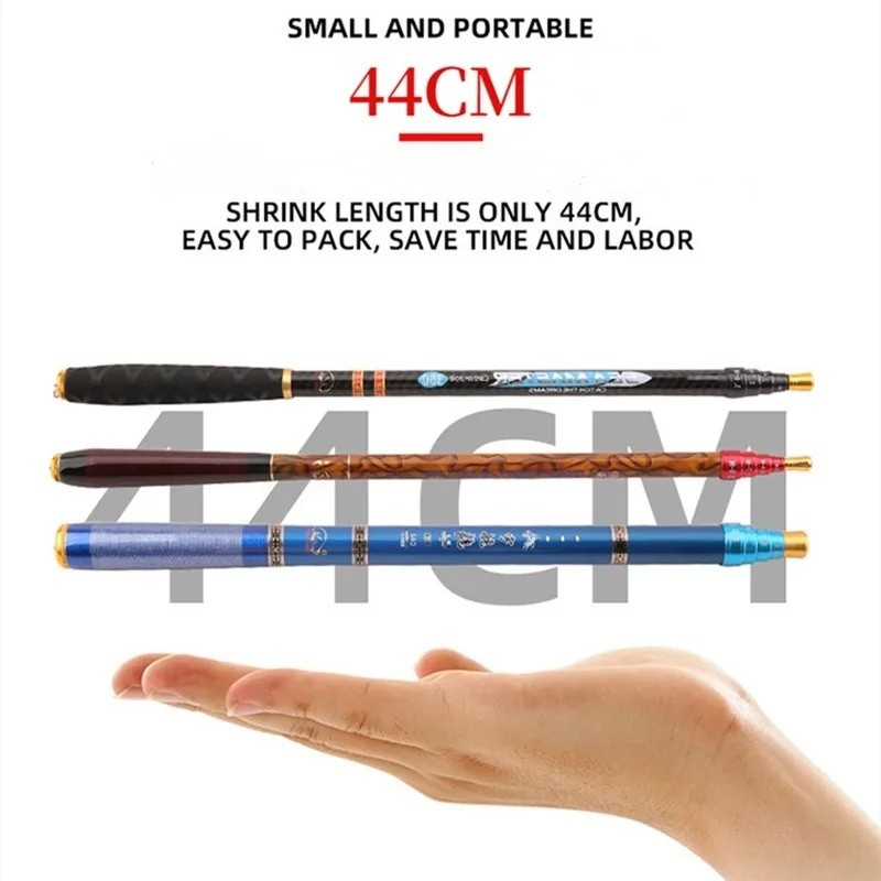 Ultra-light Carbon Fishing Rod Short Section Adjustable Stream Fishing Rod