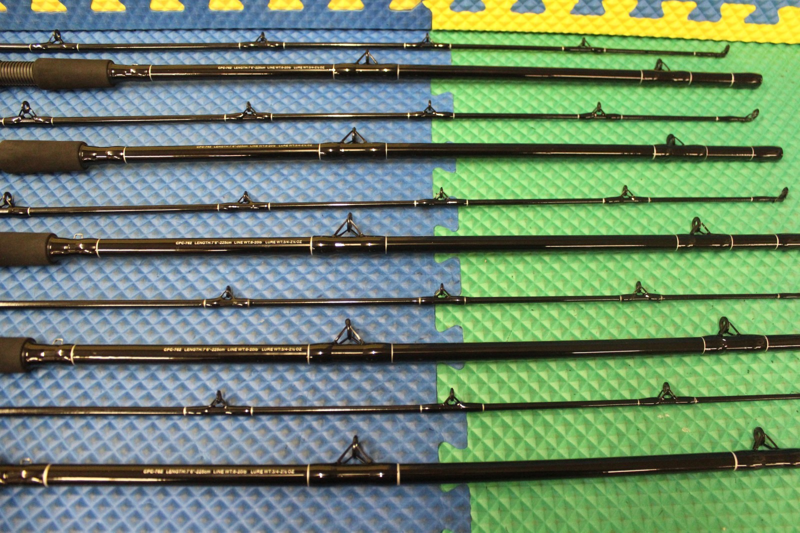 Okuma Black Classic Pro Conventional Trolling Rod Med 7′ 6″ 2Pc CPC-762 5-Pack