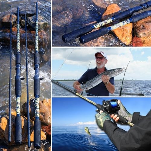 2-Piece Carbon/Glass Composite Spinning & Casting Fishing Rods