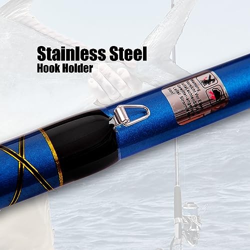 2-Piece Saltwater Spinning Fishing Rod Offshore Graphite Portable Fishing Rod