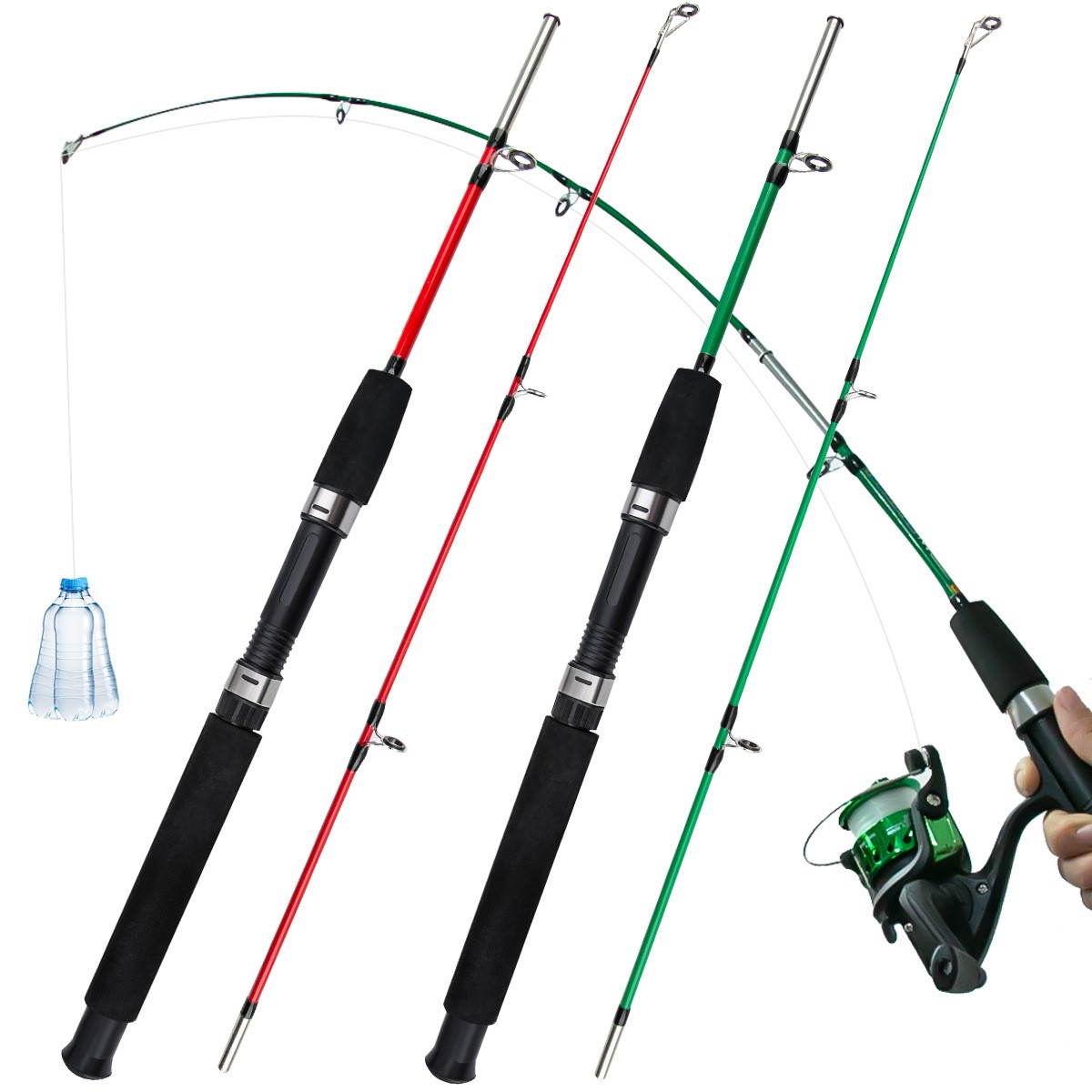 Lightweight 1 Meter Outdoor Fishing Rod with a Straight-handled Fishing Rod
