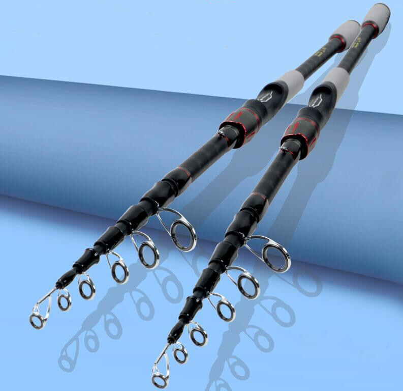 Portable Telescopic Rod Spinning Carbon Fishing Rods Casting 1.8m-3m Poles Trout
