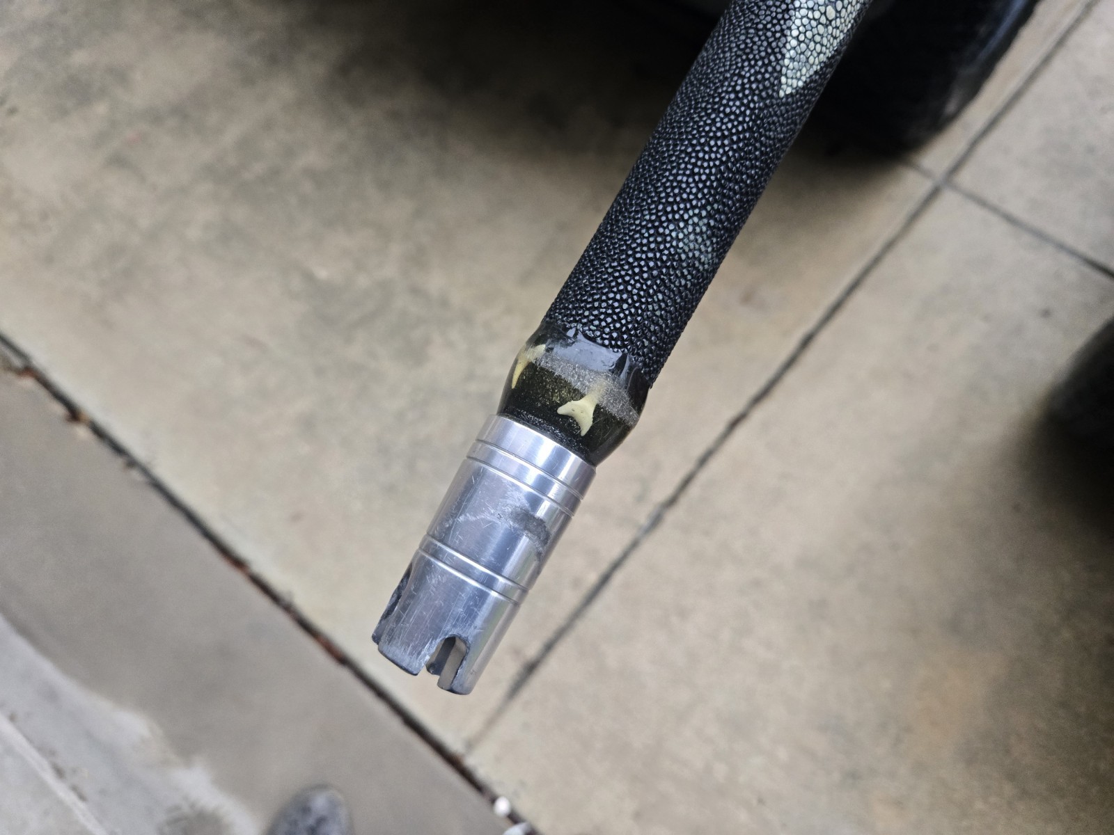 Custom Built Exotic Fishing Rod Shark Teeth Stingray Grip 6’3 Pole Big Game