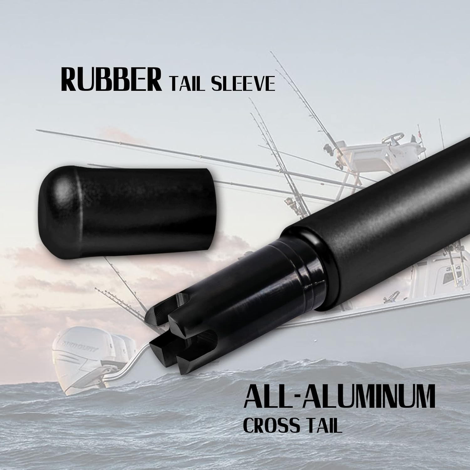 Saltwater Fishing Trolling Rod 1-Piece Heavy Duty Roller Rod Big Game Convention