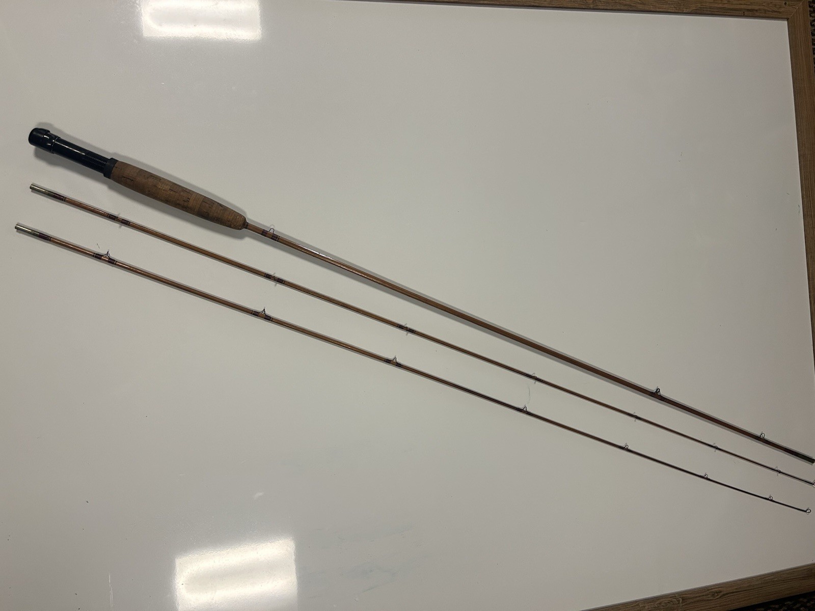 Rare Charles Kent 7’6” Split Bamboo Fly Rod | 3 Piece / 2 Tips | Original Tube &