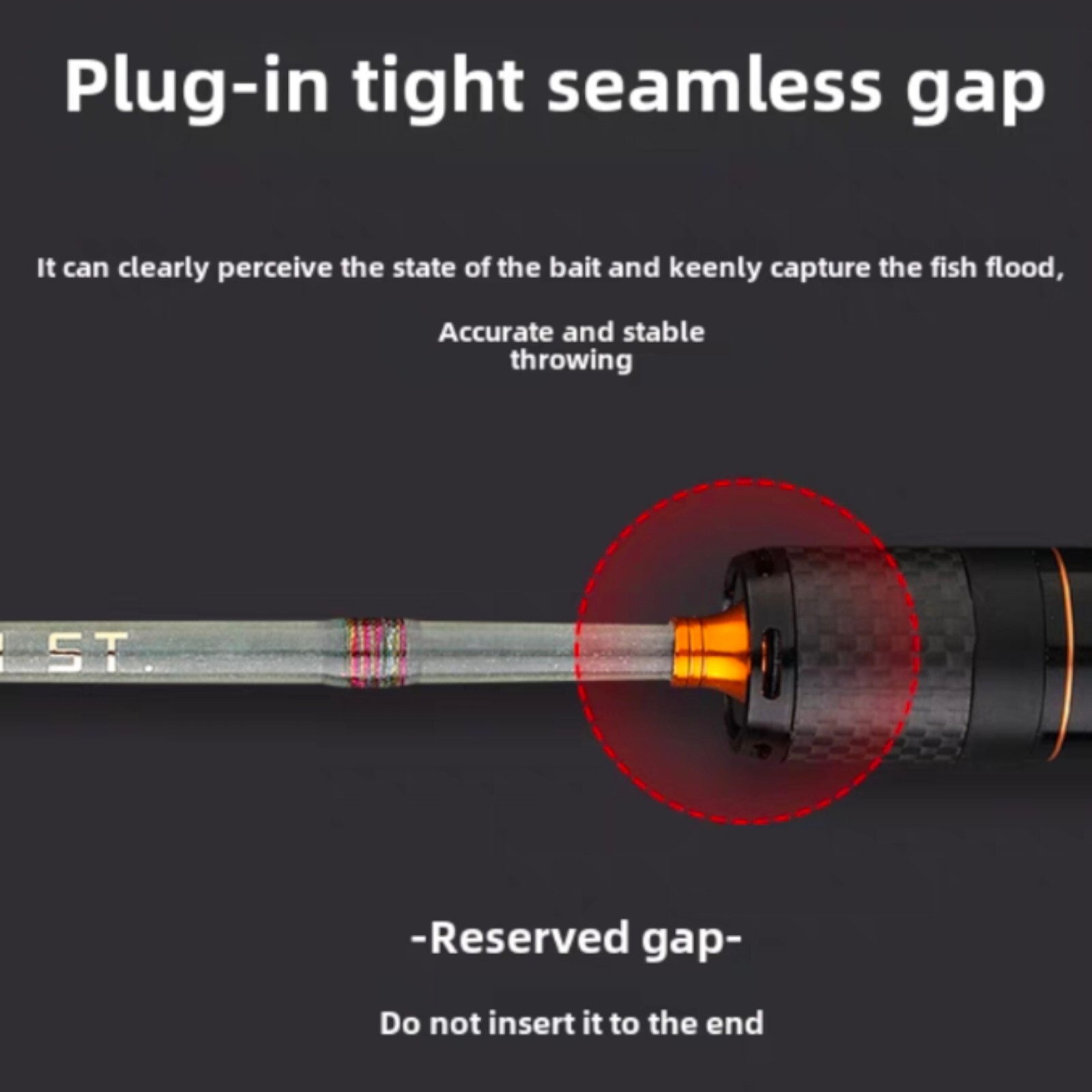 Stream Fishing Rod Trout Travel Ultralight Fishing Transparent Rod Carbon Handle