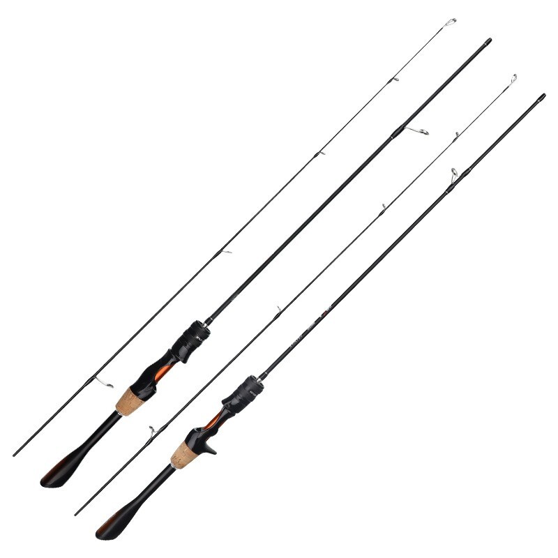 Fishing Rod Casting Spinning Travel Carbon Fiber Rod 2 Sections Ultra-Light Rod