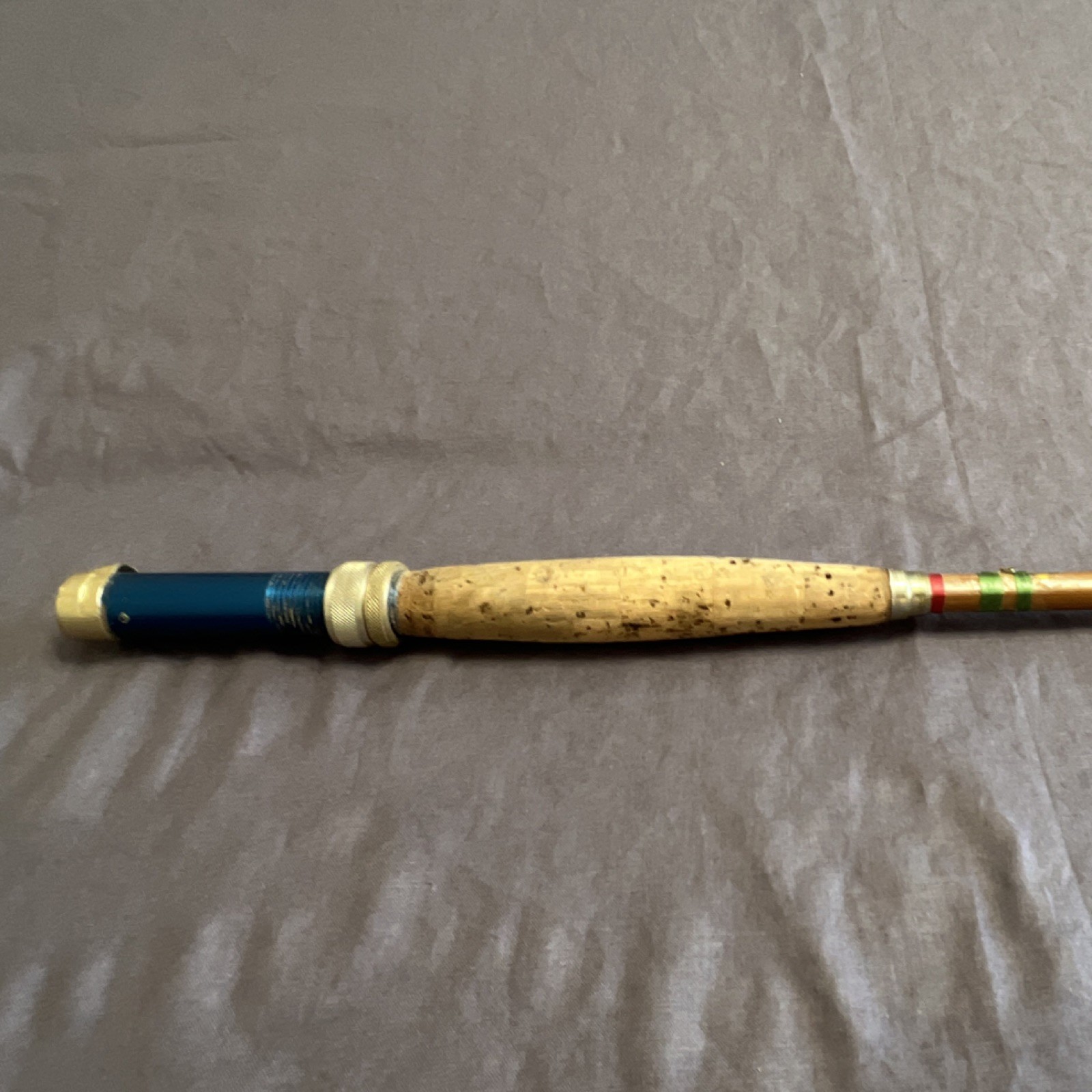 Montague Rapidan Bamboo 9ft 3pc Spinning Rod Cork Handle Moderate Med Vintage