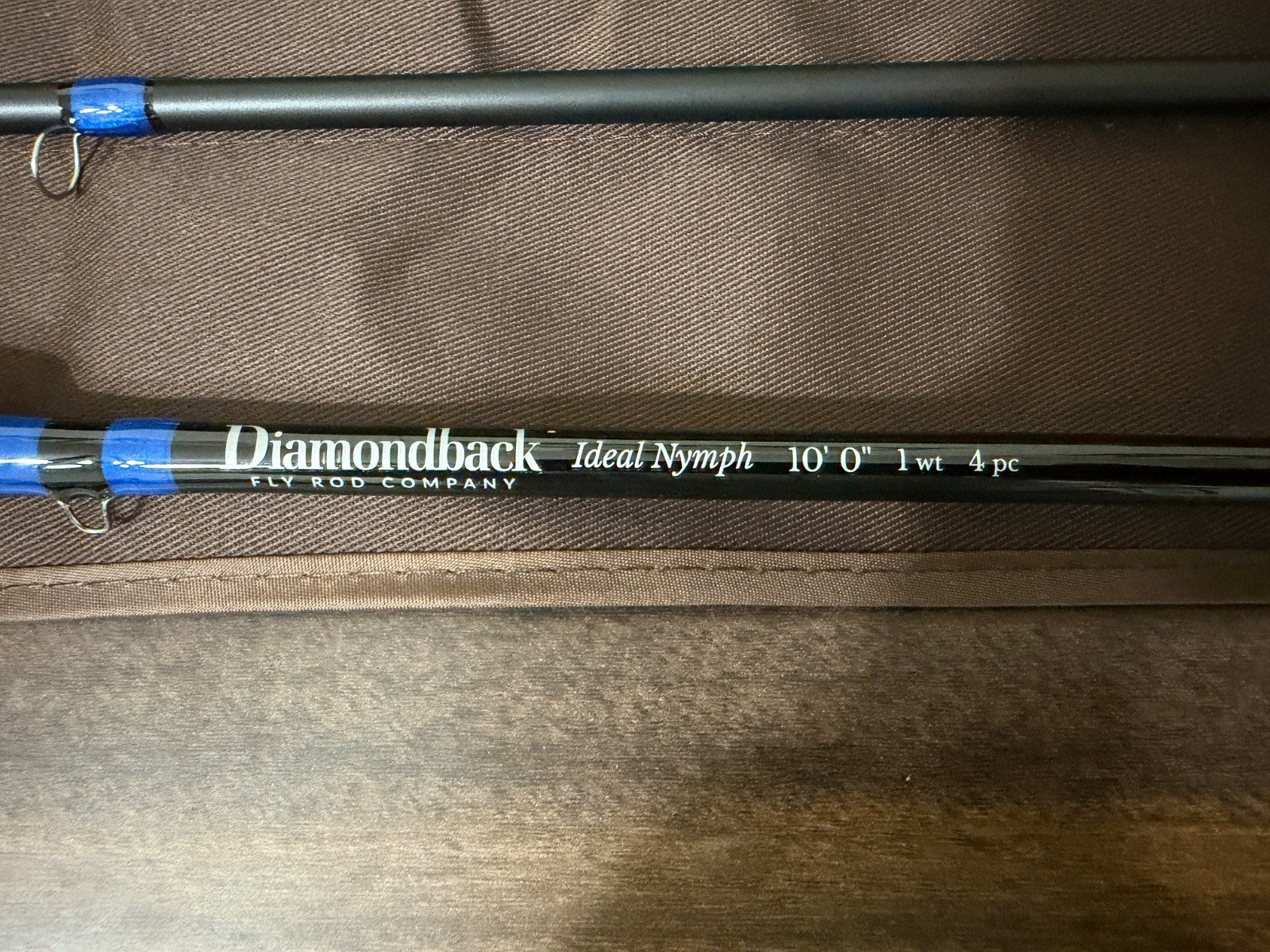 Custom Diamondback 10′ 1 Wt Ideal Nymph Fly Rod- Carbon Grip, REC Recoil Guides