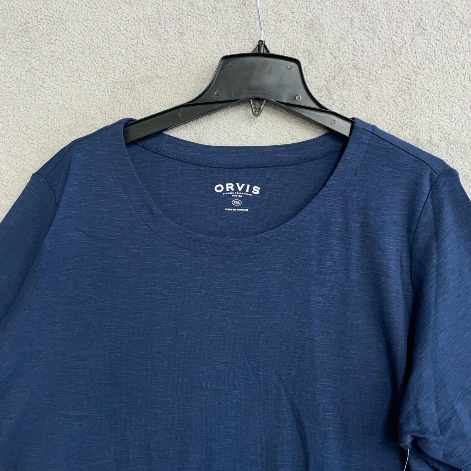 NWT Orvis Women’s XXL Navy Blue Pima Cotton Classic Fit Short T-Shirt P0608