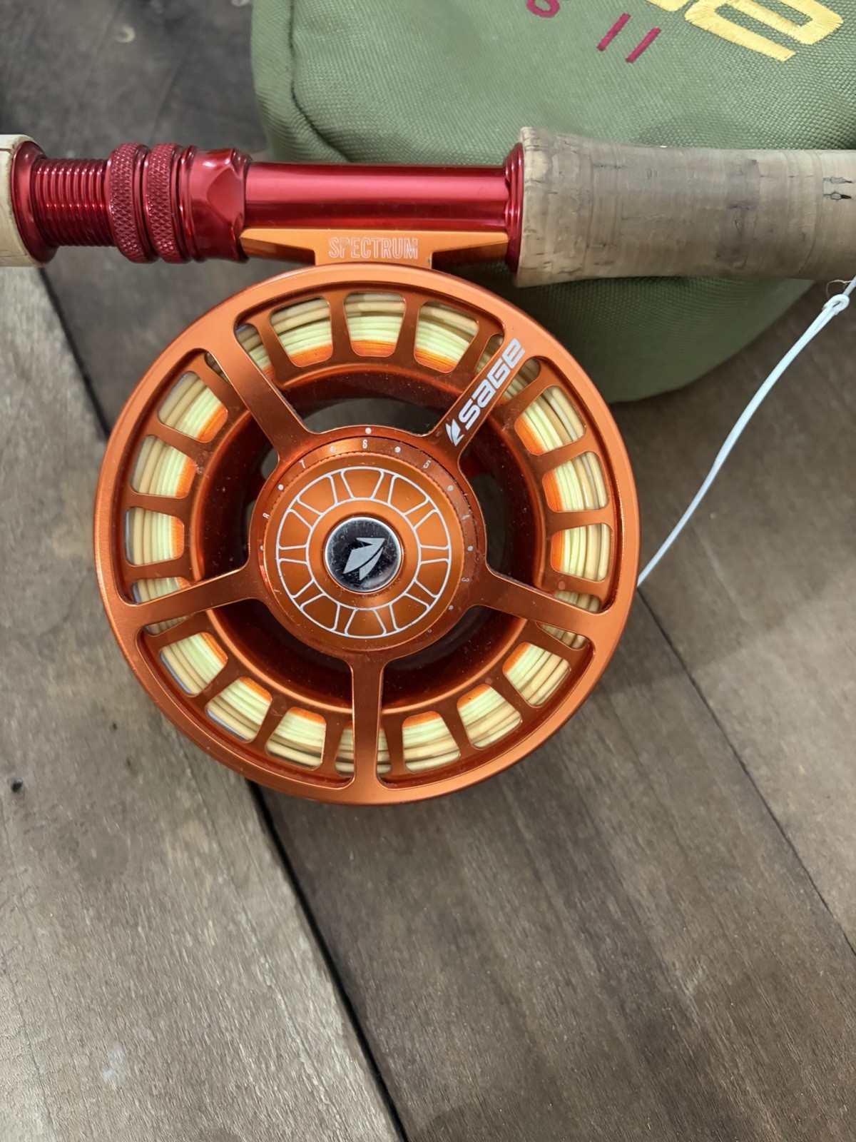 Sage Bass II Largemouth Fly Rod 330G-4 & Sage Spectrum Reel Combo Outfit
