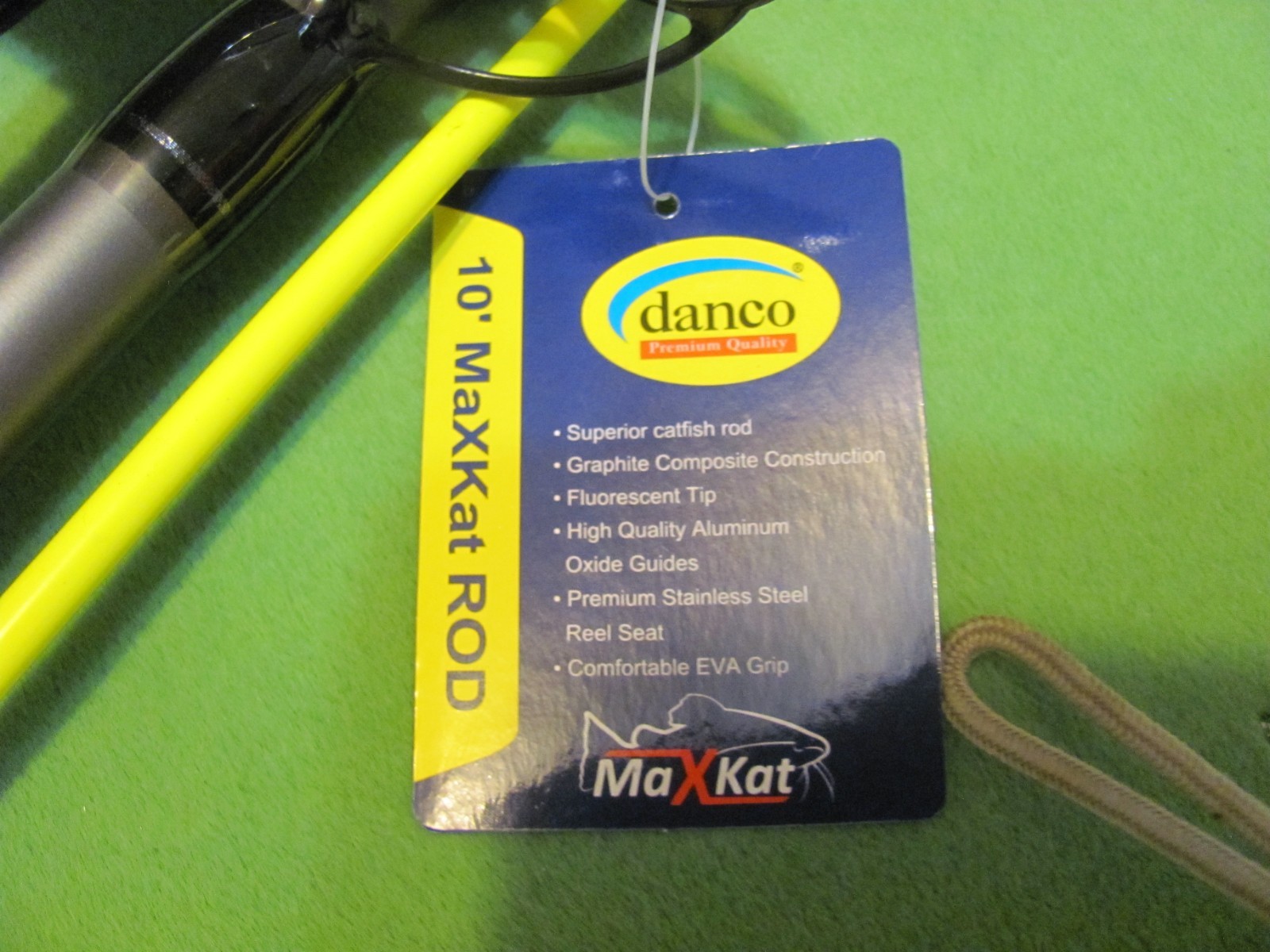 Lot of 2 Danco Max Kat 10′ 0″ Medium Heavy Action Spinning 2-Piece Surf Rods.
