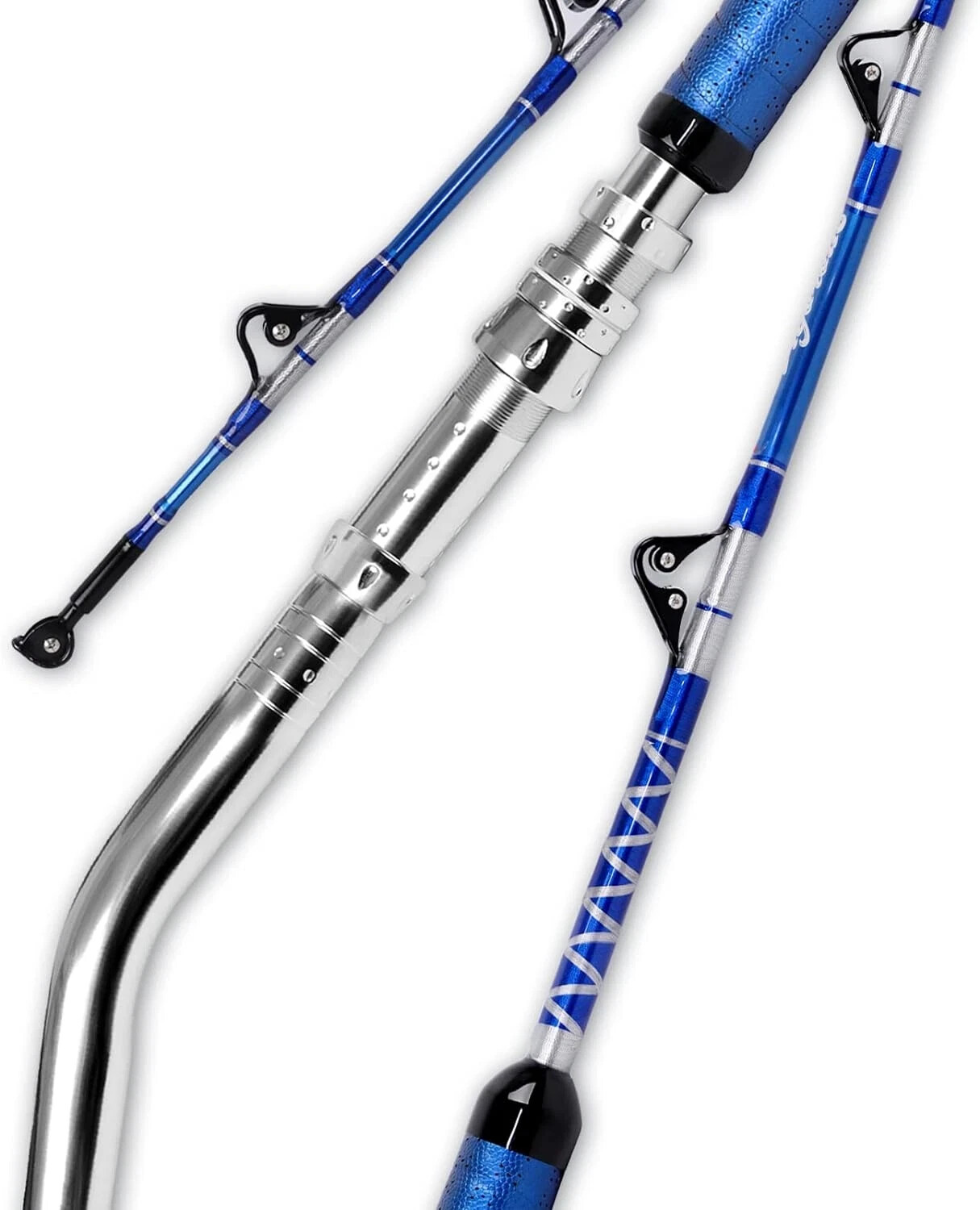 Bent Butt Trolling Rod 2-Pc Saltwater Offshore Conventional Roller Fishing Pole