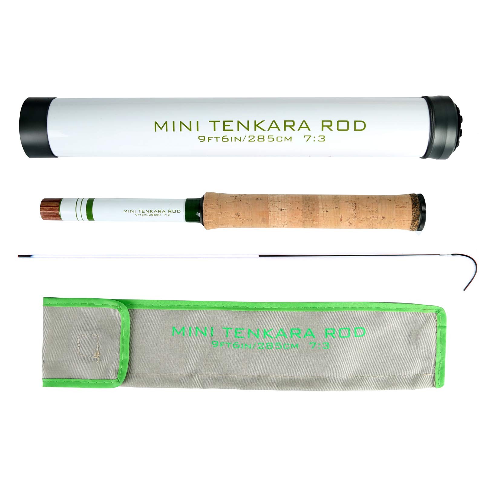 Maxcatch Mini Tenkara Fly Fishing Rod with Extra Tip Section 12ft, 8′, white