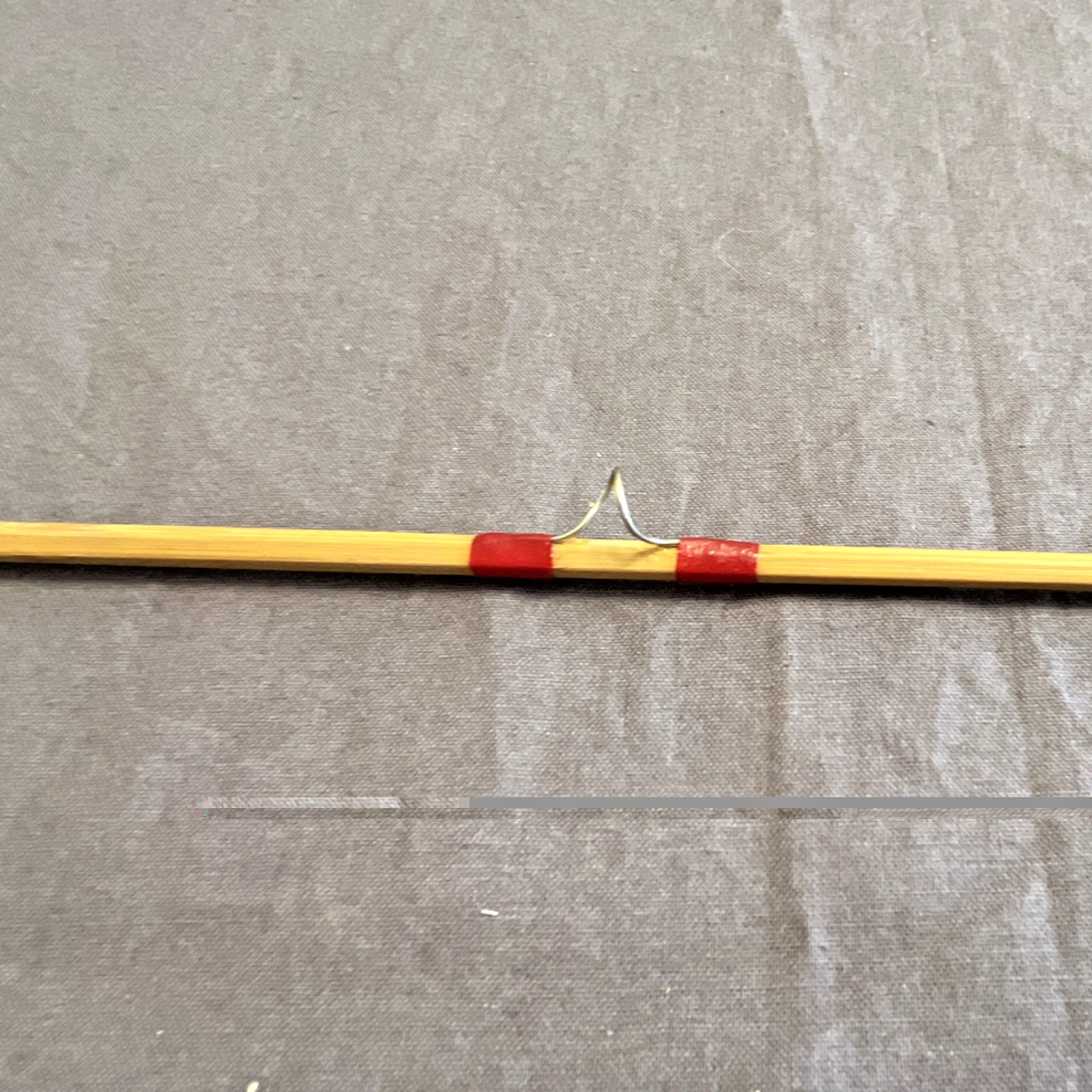 Waterloo Creek Tournament Pro Bamboo 34in Yellow Red Cork Handle Fishing Rod