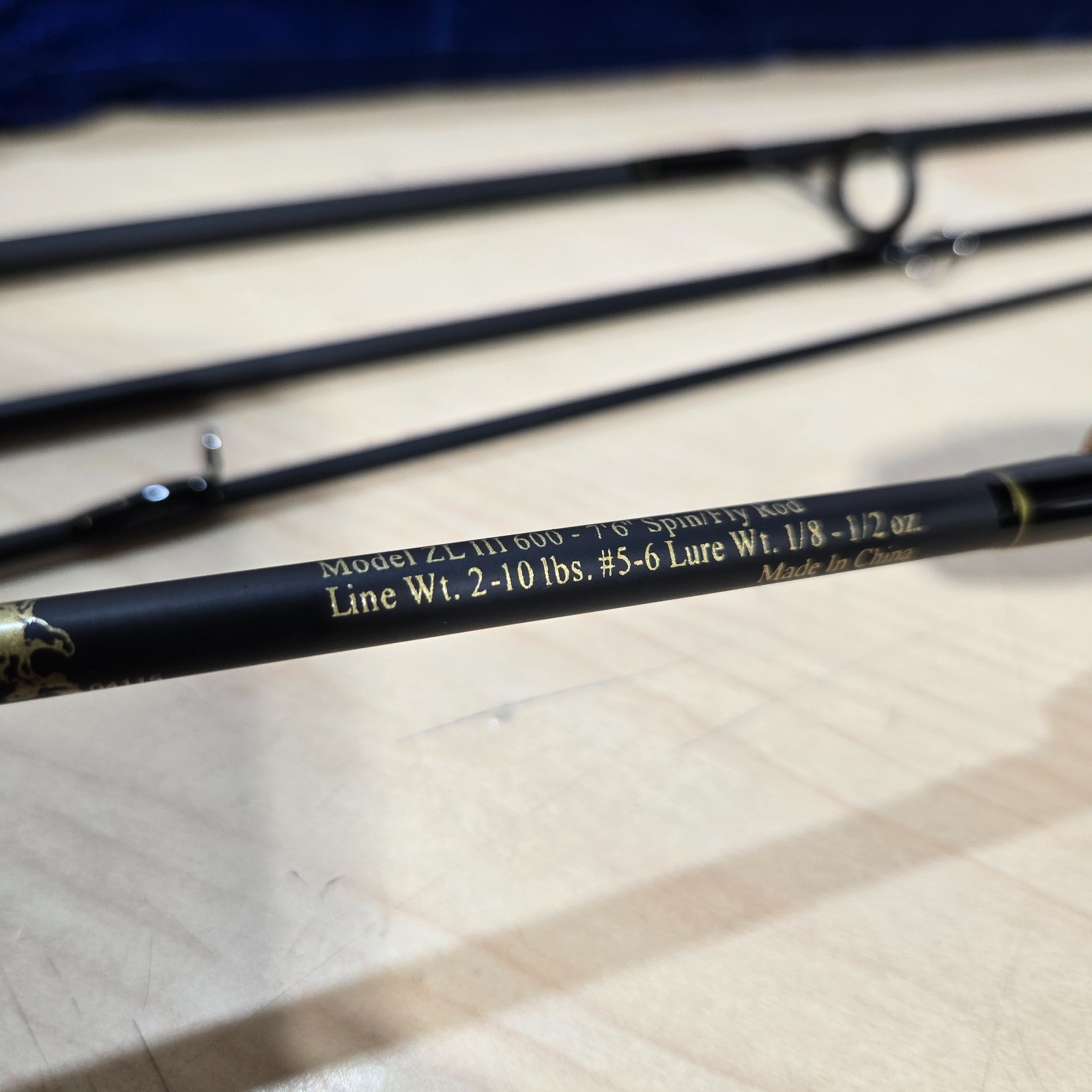 Eagle Claw Trail master ZLIII600 Spinning & FLY pole Fishing rod 7′ 6″🍒